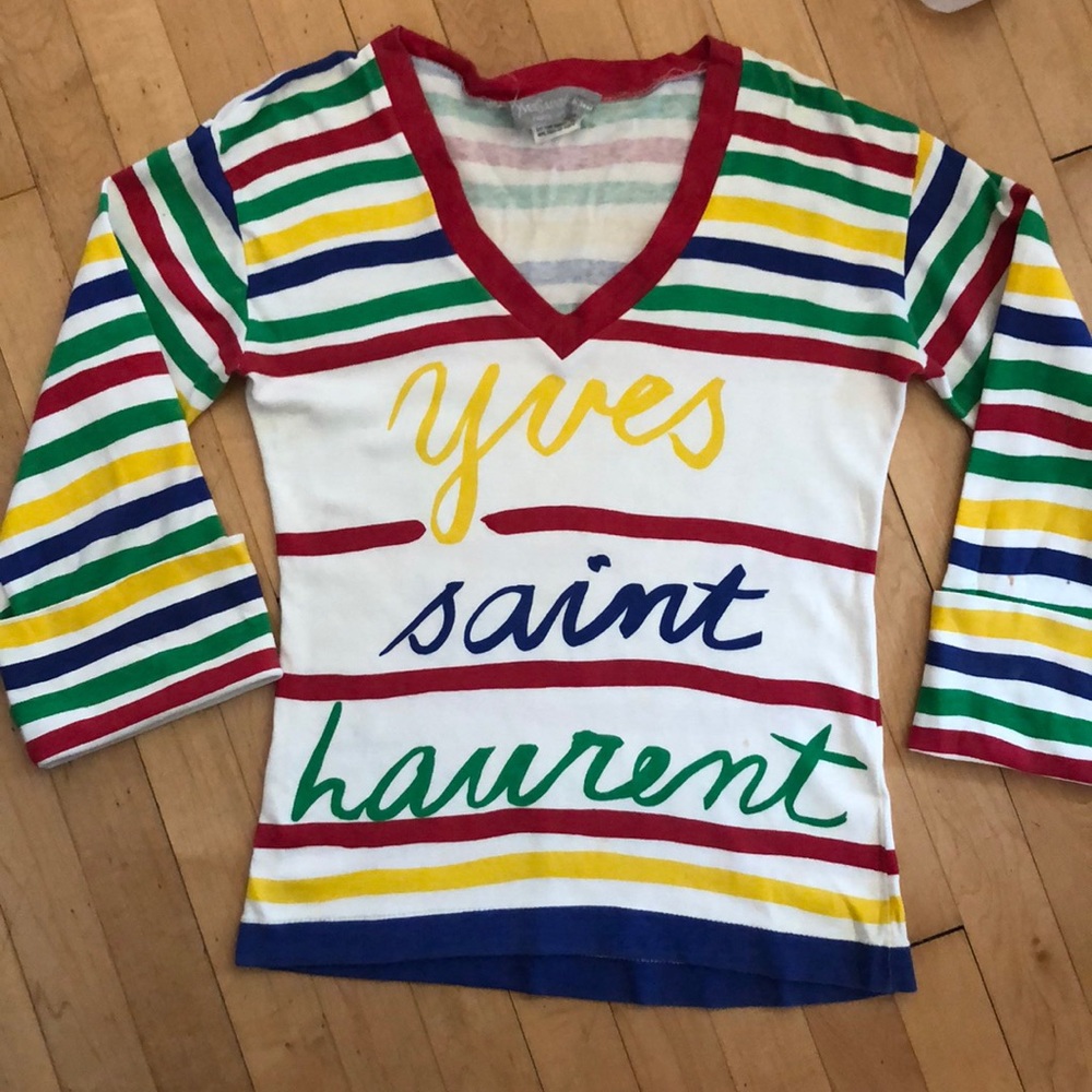 Vintage Yves Saint Laurent Striped Shirt Sz M